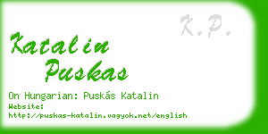 katalin puskas business card