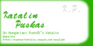 katalin puskas business card